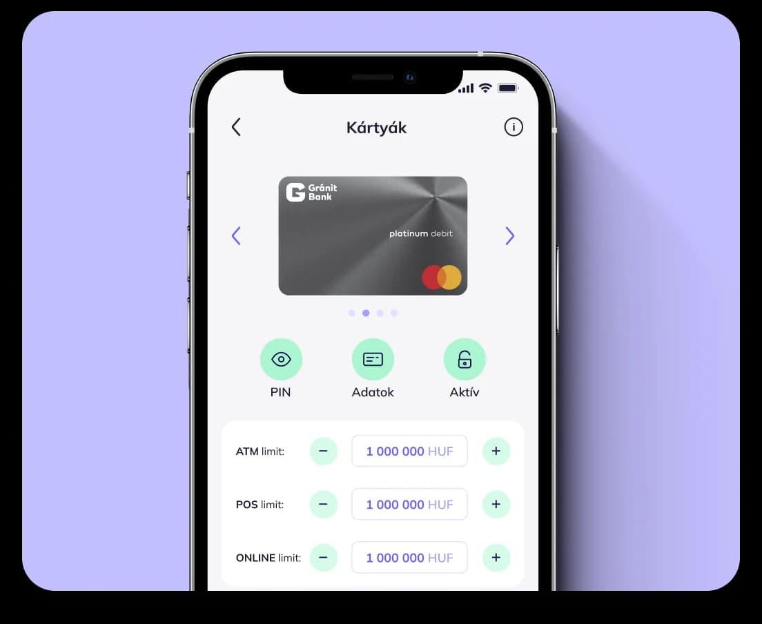 Fénykép a Gránit Digital Kártyaszolgáltatásról