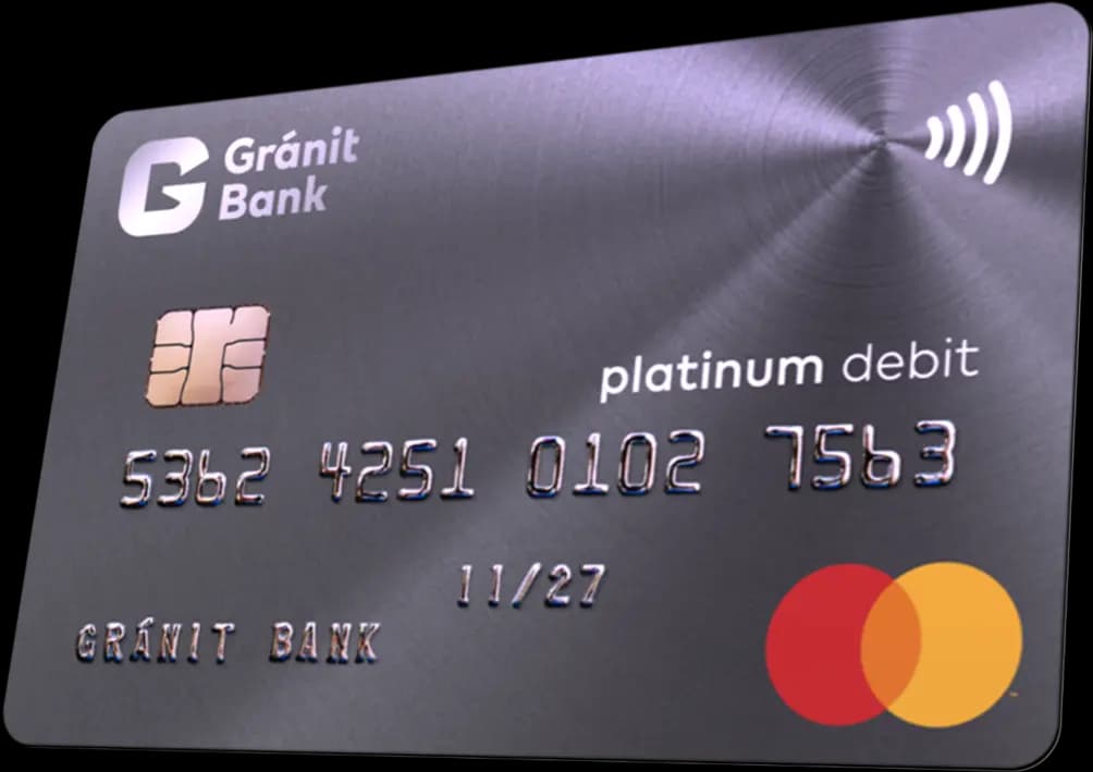 Gránit Platinum Mastercard bankkártya