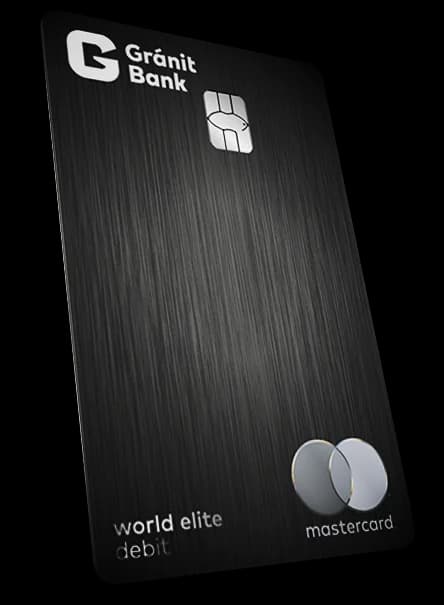 Gránit World Elite Metal debit bankkártya